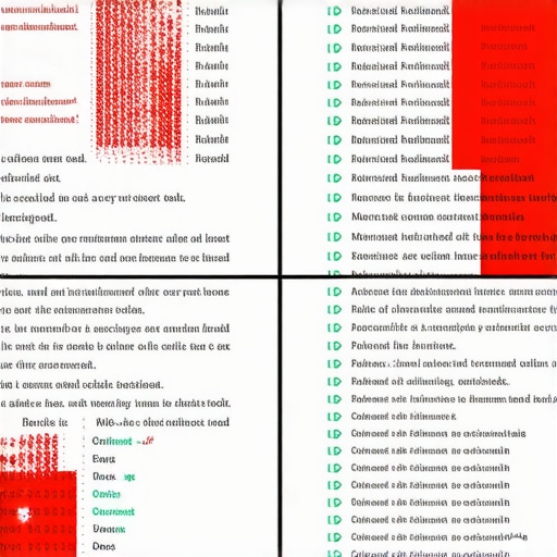 Slika koja vizuelno prikazuje razliku između teksta koji je generisala AI sa greškama (halucinacijama) i istog teksta nakon procesa provere i ispravki, sa naznačenim crvenim i zelenim zonama za netačne i tačne informacije.