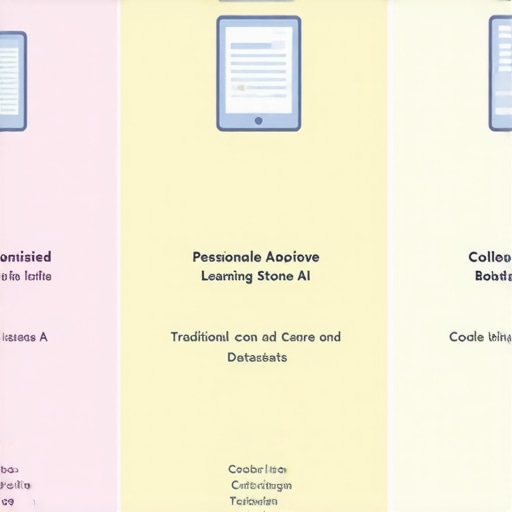 Infografika koja vizuelno upoređuje prednosti i nedostatke personalizovanog AI učenja, klasičnih online kurseva i praktičnih platformi za razvoj AI veština.