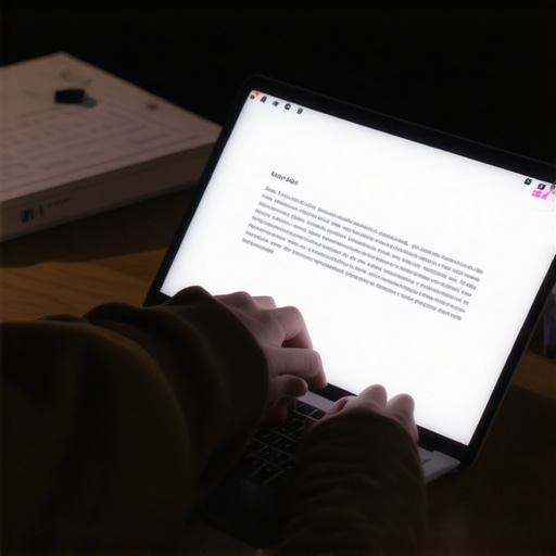 Osoba piše žalbu pomoću AI u radnom okruženju