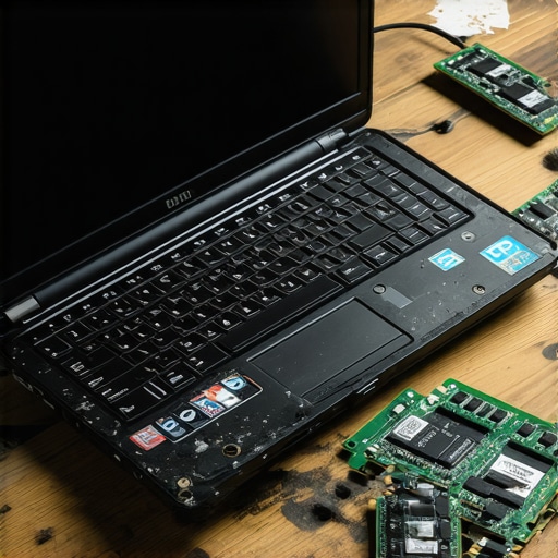 Stari laptop na rasklapanju za instalaciju AI modela