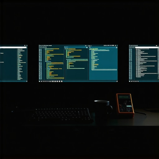 IT radni prostor sa kodom i alatima za testiranje