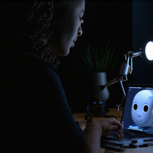 Priprema za AI intervju u radnom okruženju Osoba se priprema za razgovor za posao sa vještačkom inteligencijom koristeći profesionalnu opremu