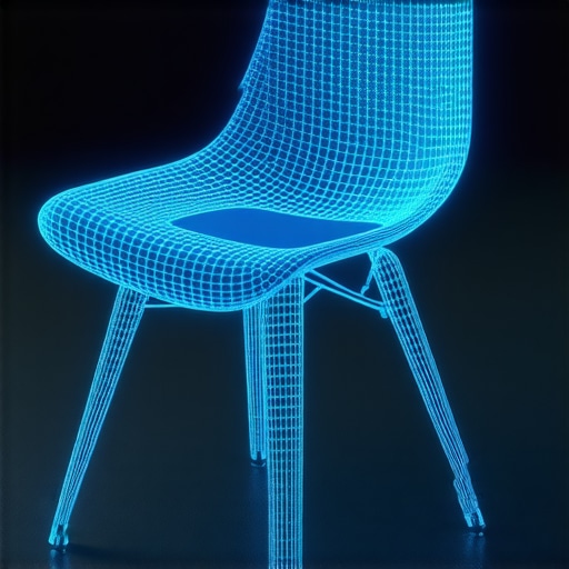 Prikaz kompleksne wireframe strukture 3D modela generisanog vještačkom inteligencijom