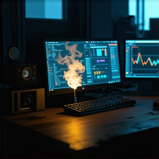 Radni sto sa monitorima koji prikazuju kod i tehničku opremu za AI razvoj