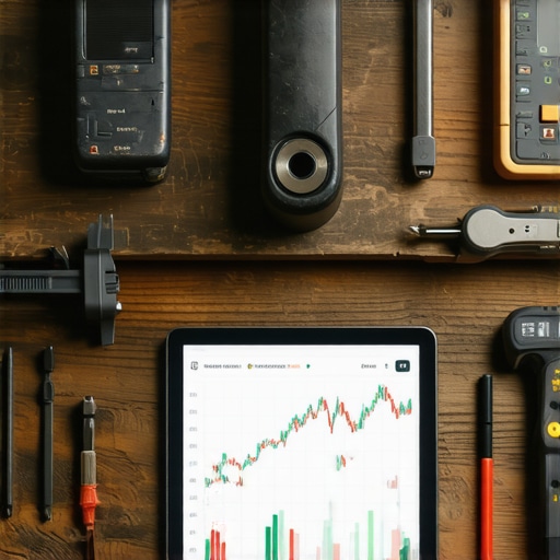 Analiza AI dionica na radnom stolu sa alatima