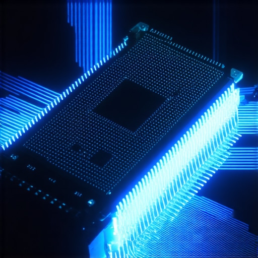 Close-up od mikročipa za svemirske misije sa AI logikom