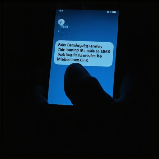 Prikaz lažne SMS poruke na ekranu telefona u mraku