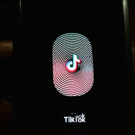 AI biometrijska sigurnost na TikTok-u Prikaz digitalnog otiska i AI mreže na ekranu telefona