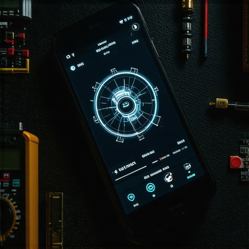 Close up of a phone showing AI girl application risks and hardware components
