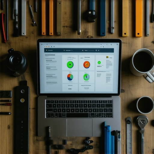 A laptop screen showing Asana project management software with AI features enabled on a gritty workshop table.