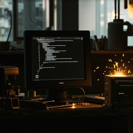 Digitalna radionica sa alatima i AI kodom na ekranu