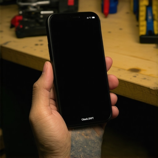 ChatGPT u rukama majstora Osoba u radionici drži telefon sa pokrenutom ChatGPT aplikacijom