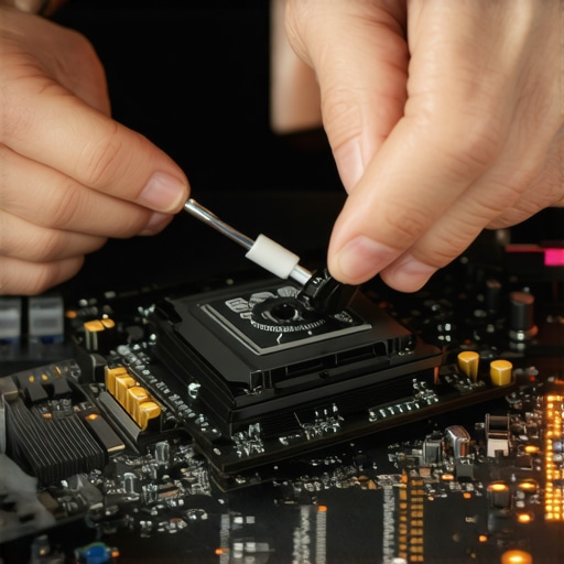 Hands applying thermal paste to a CPU for a local AI password vault server