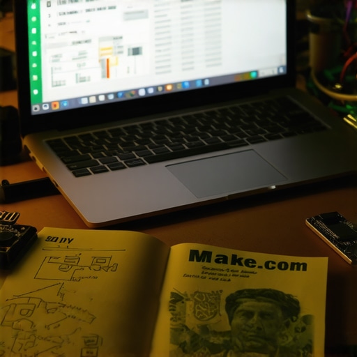 A digital workshop showing AI automation tools and 200 KM budget on a desk.