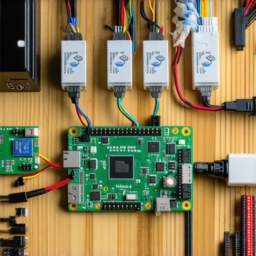 Raspberry Pi and sensors used for reinforcement learning in a smart home environment.