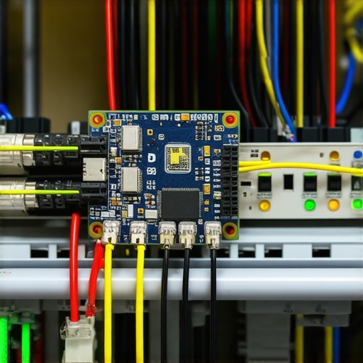 ESP32 kontroler spojen na senzore unutar industrijskog magacina.