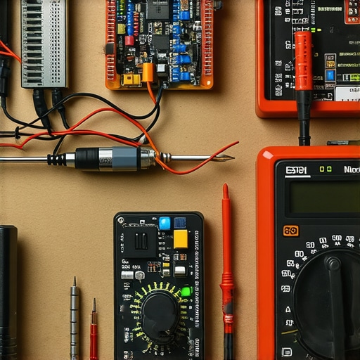 Radni sto sa elektronikom i alatima za spajanje kućnih aparata na AI sistem