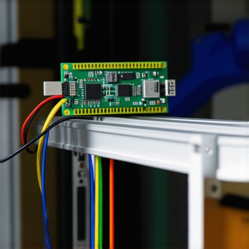 Elektronske komponente za izradu pametne police u maloprodaji sa senzorima težine i kontrolerom.