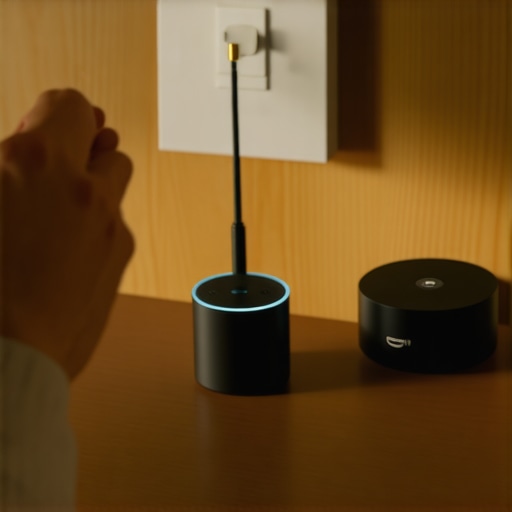 Hands installing a smart switch for Alexa office automation