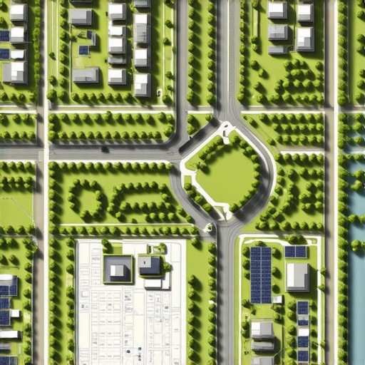 DIY Urban Planning with AI Assistant 3D urban plan generated by AI for a sustainable neighborhood