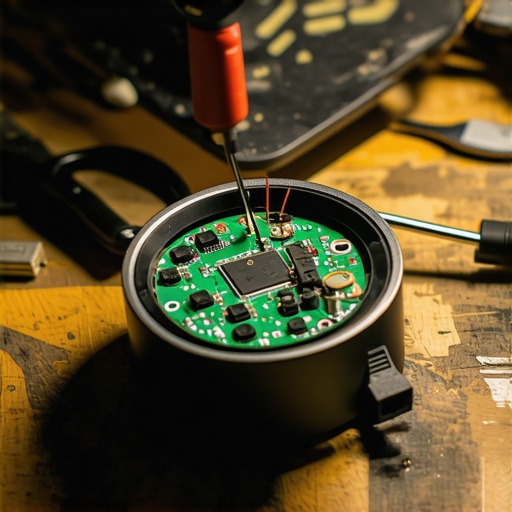 DIY popravka i osiguranje pametnog zvučnika Osoba lemi komponente unutar pametnog uređaja radi povećanja sigurnosti