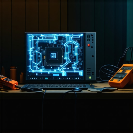 Demistificiranje AI logike u radionici Digitalna neuronska mreža izlazi iz rastavljenog kompjutera na radnom stolu