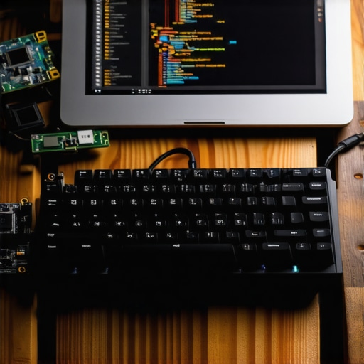 Mehanička tastatura i laptop u radionici za automatizaciju