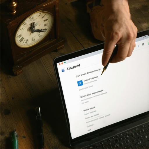Osoba čisti Outlook inbox koristeći AI alate u radioničkom okruženju