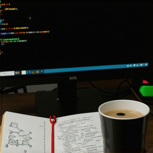 Kod sa greškama u mašinskom učenju i dijagrami neuronskih mreža na stolu