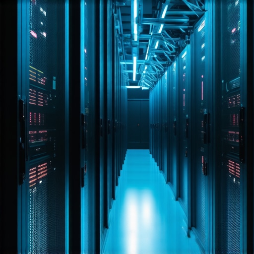 Industrijska optimizacija AI servera Serverska soba sa modernim hlađenjem i AI hardverom za optimizaciju troškova