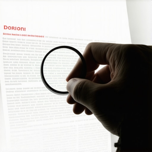 Čovjek provjerava AI halucinacije u dokumentima pomoću lupe