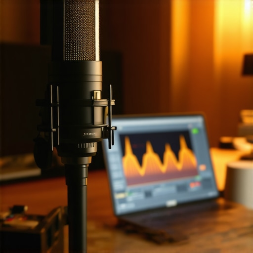 Krisp AI Test u Realnom Vremenu Mikrofon i laptop koji prikazuje AI uklanjanje buke u realnom vremenu