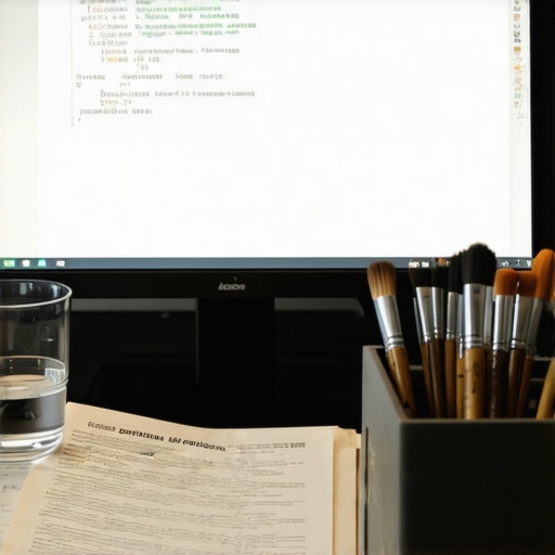 Digitalni umjetnik analizira legalnost AI promptova u radionici