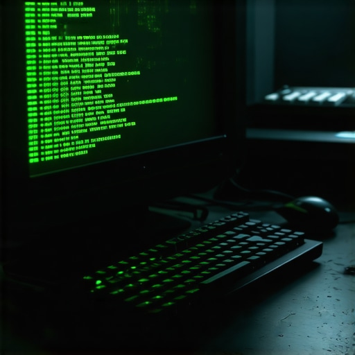 Linux terminal sa AI kodom u tamnoj prostoriji