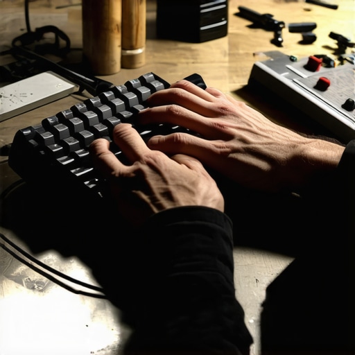 Ruke programera u radionici sa elektronikom i alatima