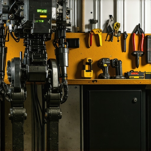 Boston Dynamics Atlas robot u garaži sa alatima i hidraulikom