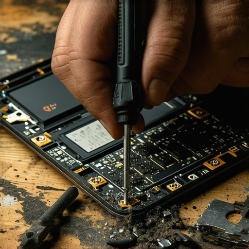 Otvoren laptop na radnom stolu sa alatima za servisiranje