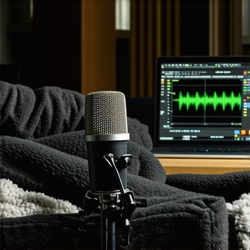 Mikrofon i laptop za AI pretvaranje glasa u tekst