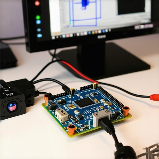 Jetson Nano and OAK-D camera on a workbench for computer vision engineering