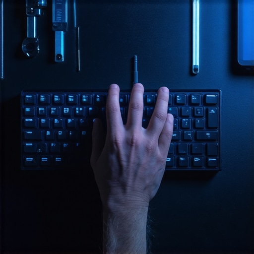 Ruka majstora koristi Jasper AI na tastaturi u radnom okruženju