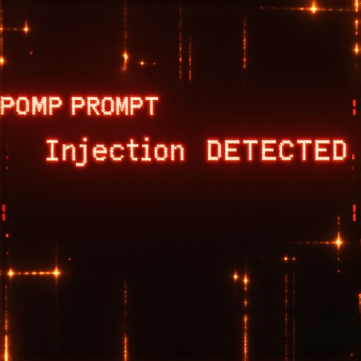 Ekran sa detektovanim prompt injection napadom u tamnom studiju