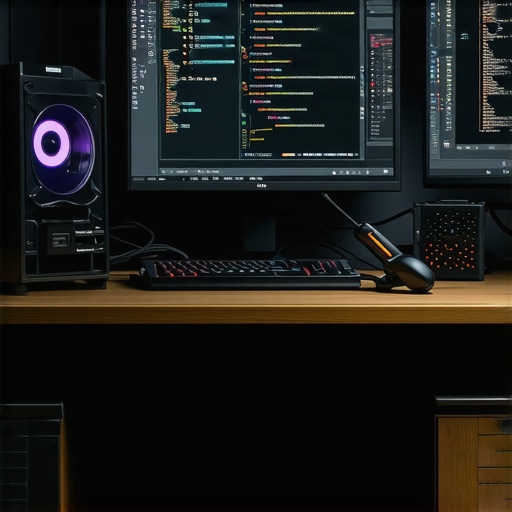 Sigurnosna utvrda za AI sisteme Radni stol sa serverom i kodom za zastitu od hakera