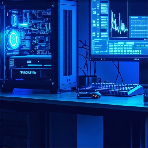 Professional chess analysis setup showing Stockfish engine parameters and high-performance hardware.