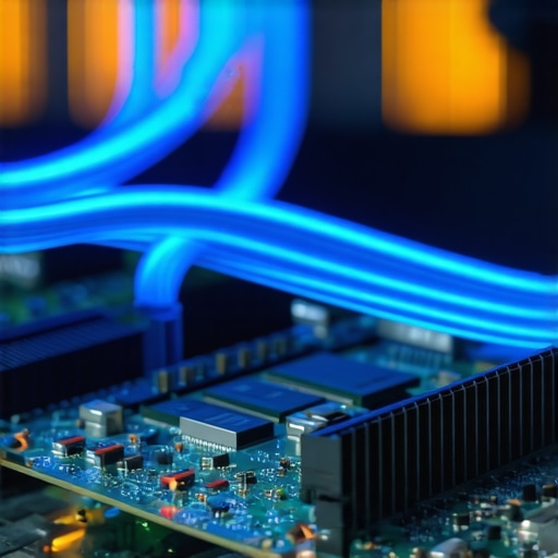 Unutrašnjost računara sa modernim AI komponentama u radionici