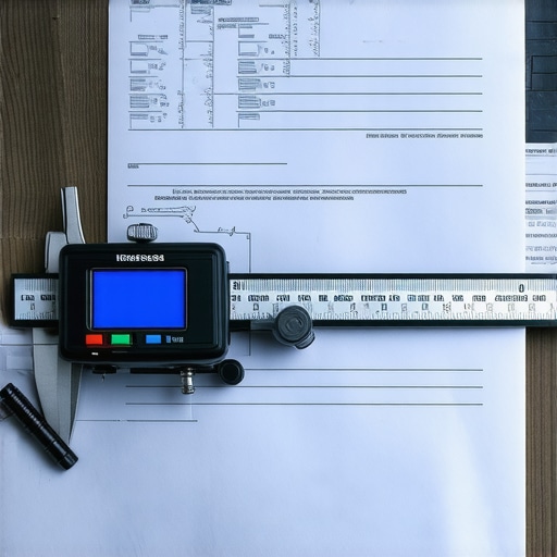 Close-up of technical AI measurement and audit process