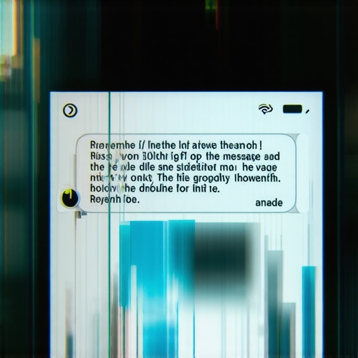 Smartphone displaying a security warning against AI-generated SMS phishing attacks.