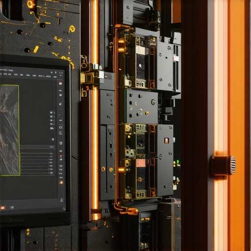 Close-up of AI texture nodes and 3D game assets