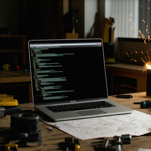 Digital and physical tools laying on a workbench representing AI business strategy