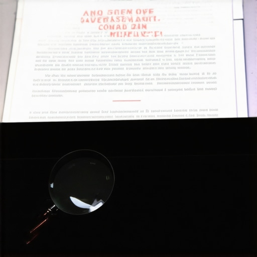 Digitalna lupa preko pravnog ugovora na laptopu