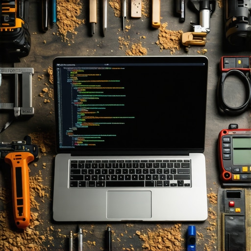 Čovjek koji nadgleda AI model u digitalnoj radionici sa alatima